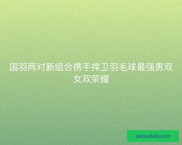 国羽两对新组合携手捍卫羽毛球最强男双女双荣耀